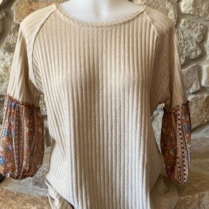 ROOLEE balloon 3/4 sleeve sweater